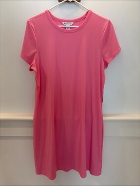 Athleta Pink Short Sleeve T-Shirt Dress NWT Size XL